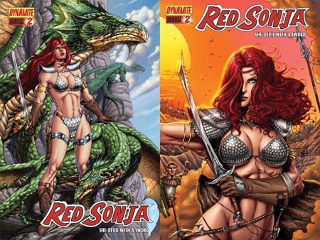 sketch variant RED SONJA 33 DYNAMITE 2008 SUMMER con exclusive 500 1st print