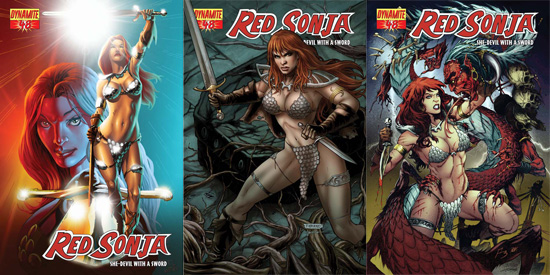 sketch variant RED SONJA 33 DYNAMITE 2008 SUMMER con exclusive 500 1st print